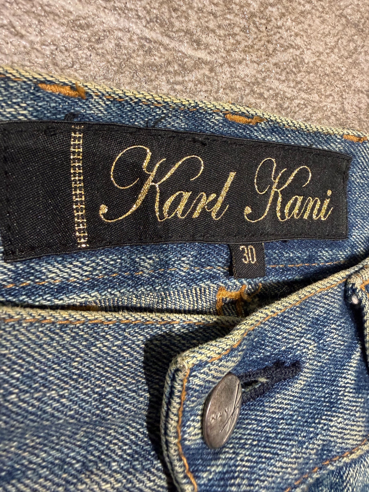 000’s Karl Kani Bootcut Embroidered Jeans (31”)