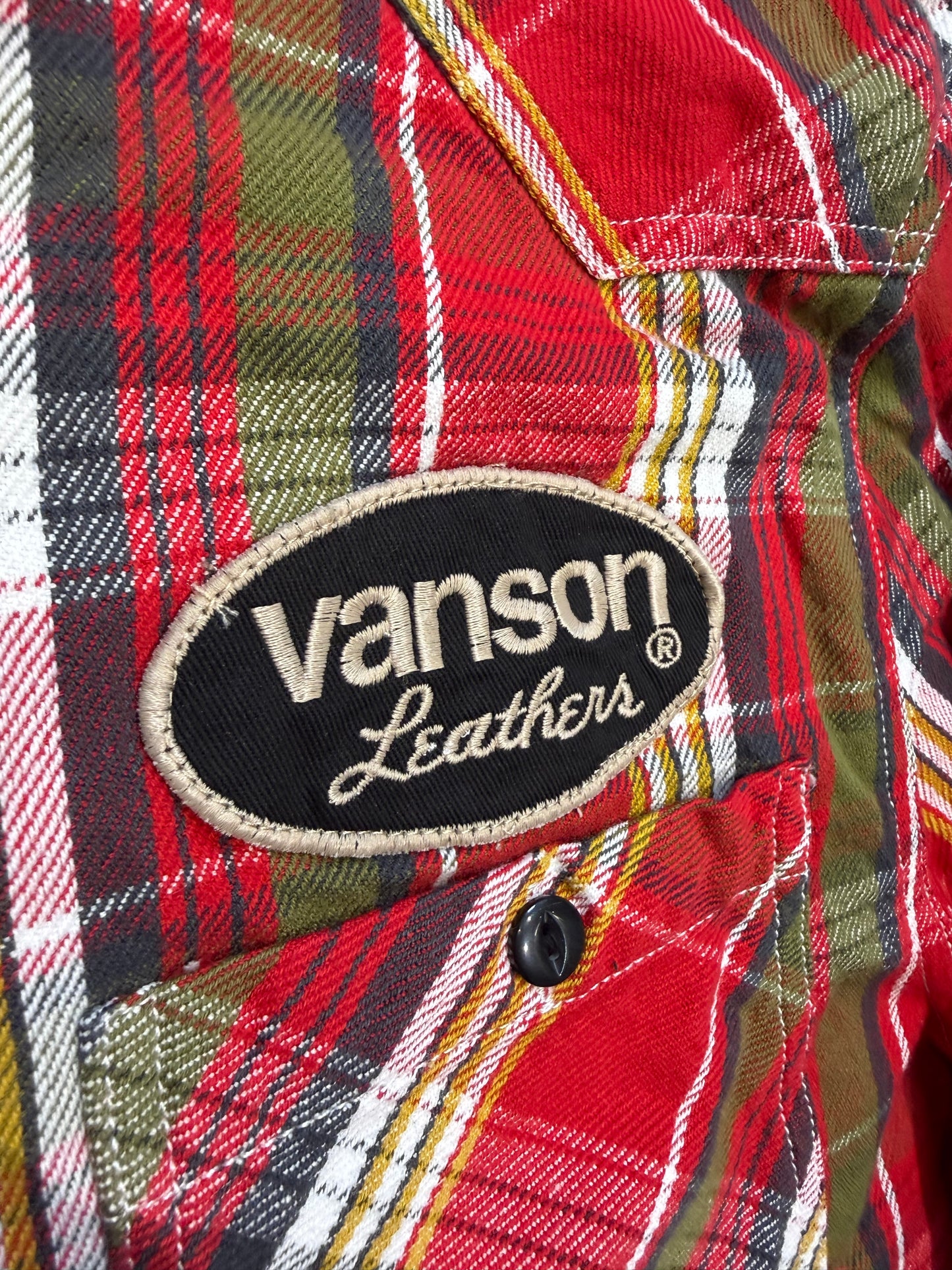 000’s Vanson Skull Plaid Flannel (M)