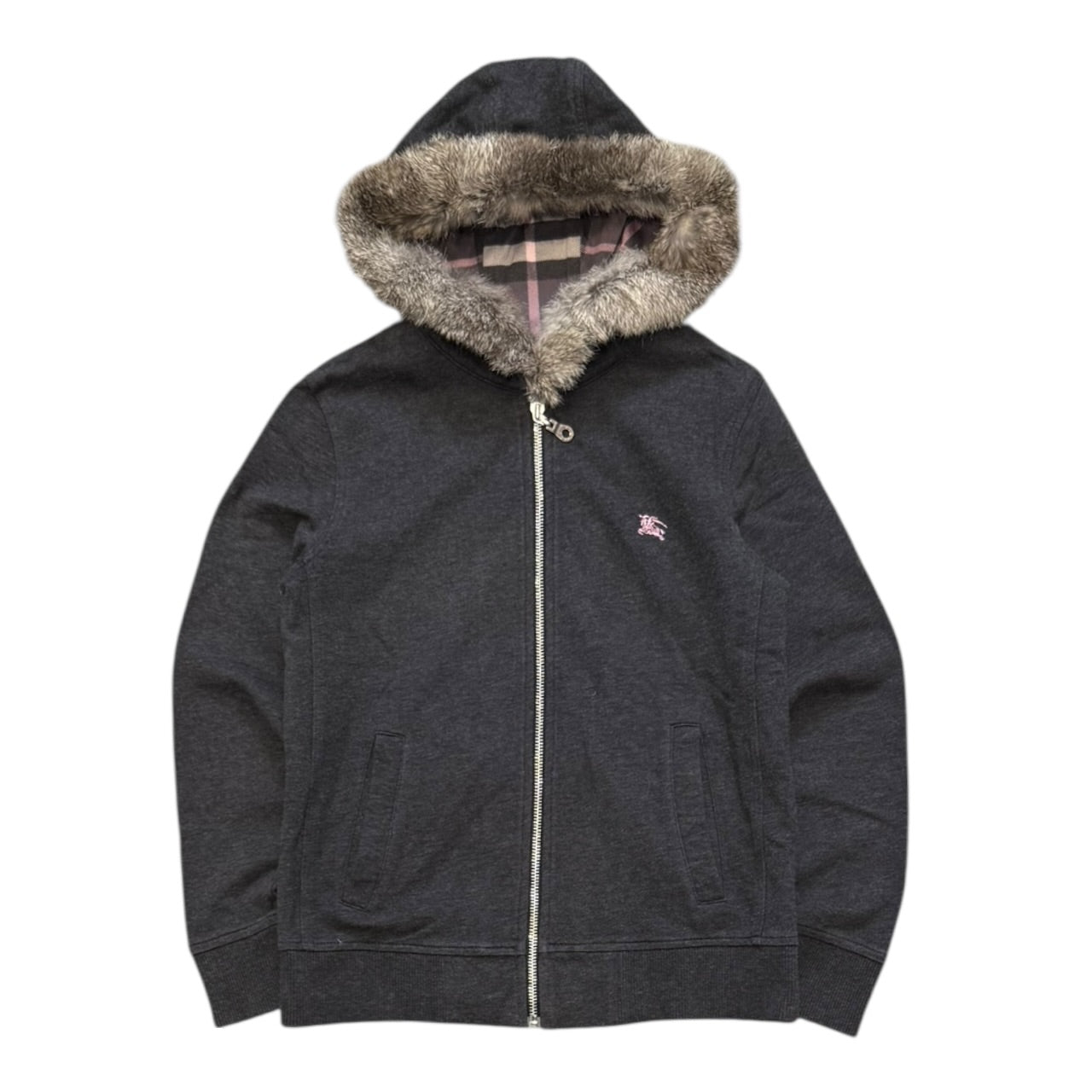 000’s Burberry Fur Hoodie (XS)