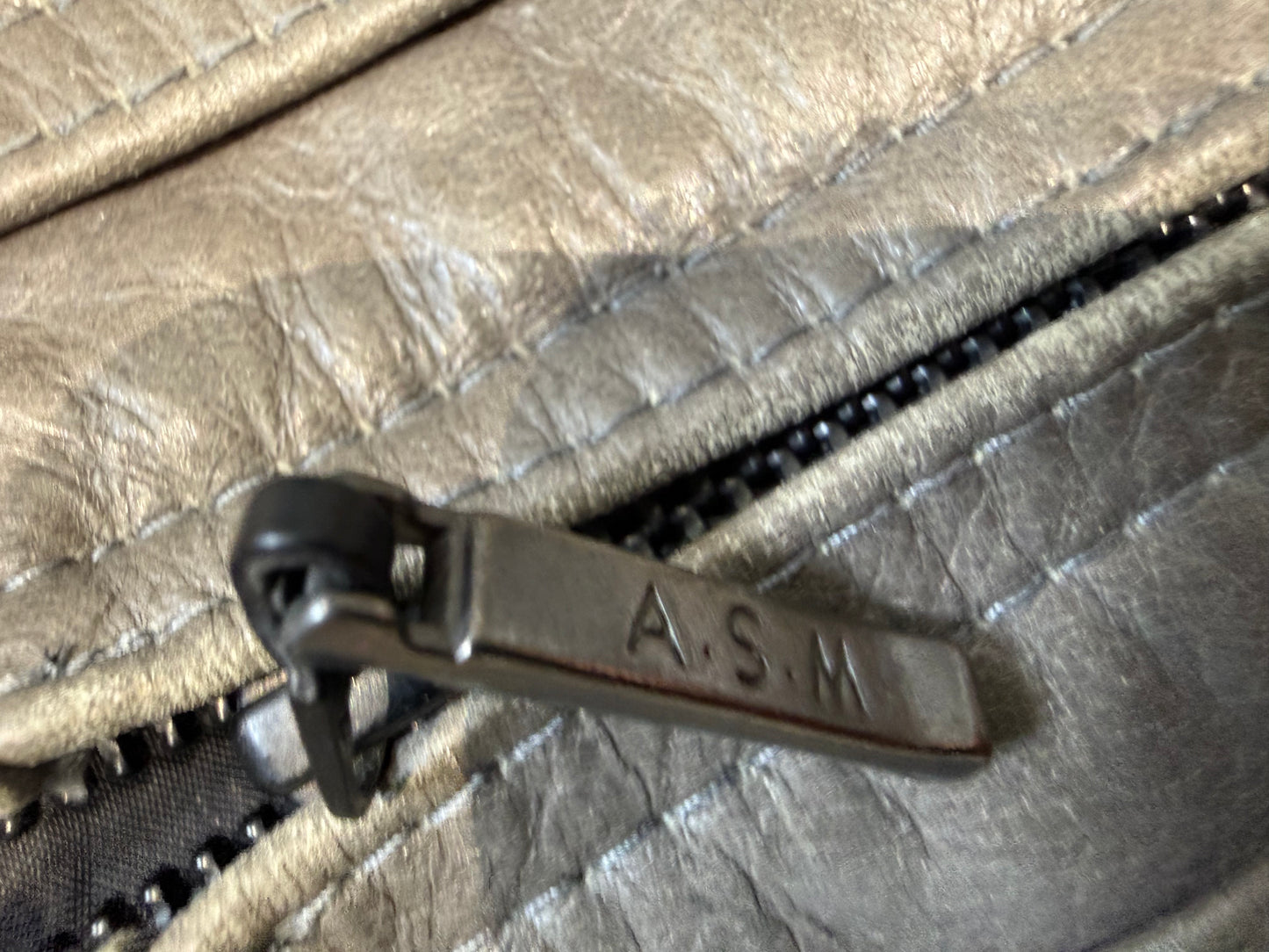 000’s ASM Buffalo Leather Fur Jacket (M)