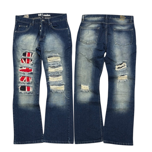 000’s BB London Union Jack Jeans (32”)