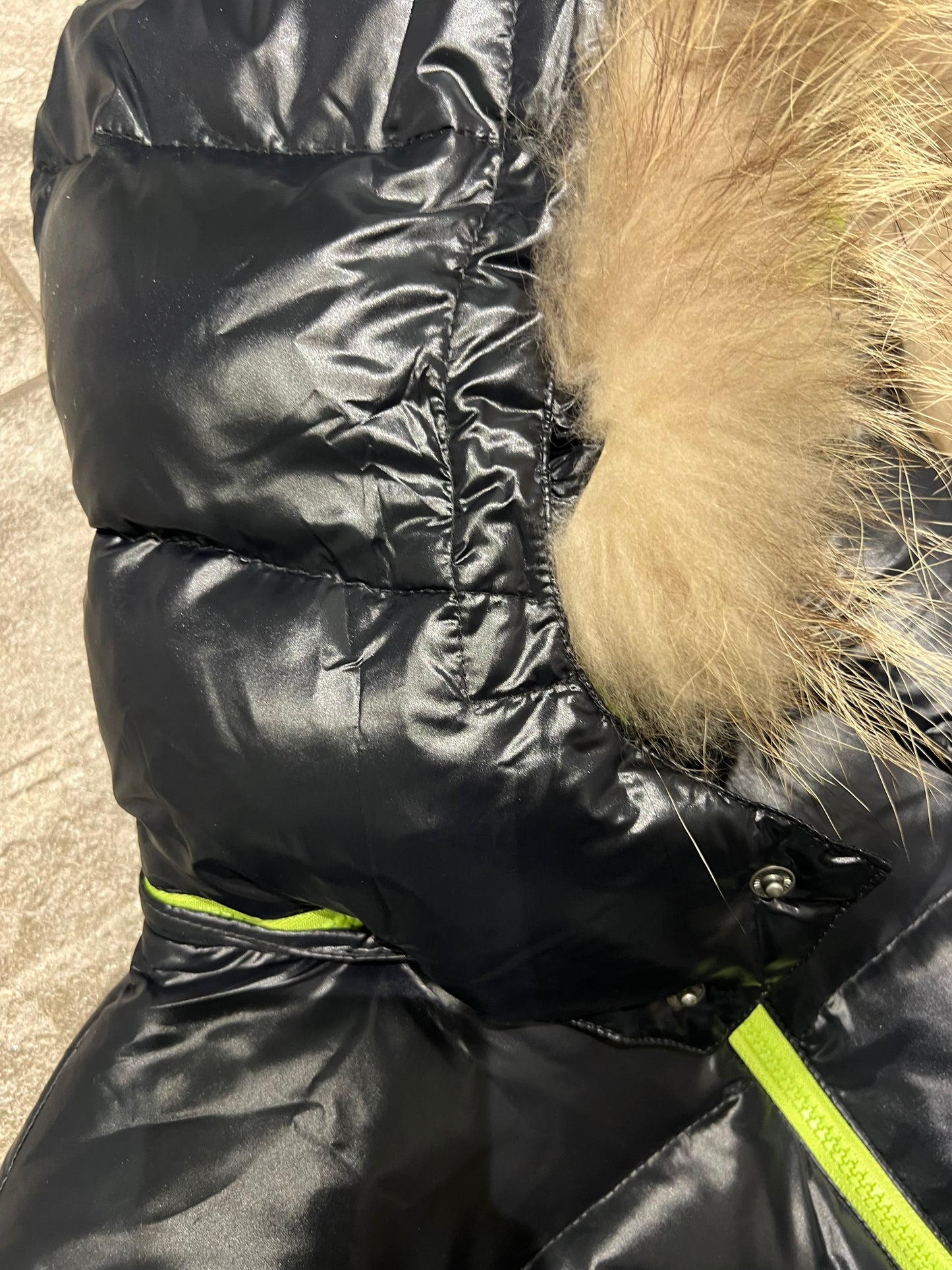 000’s Semantic Design Fur Hood Puffer