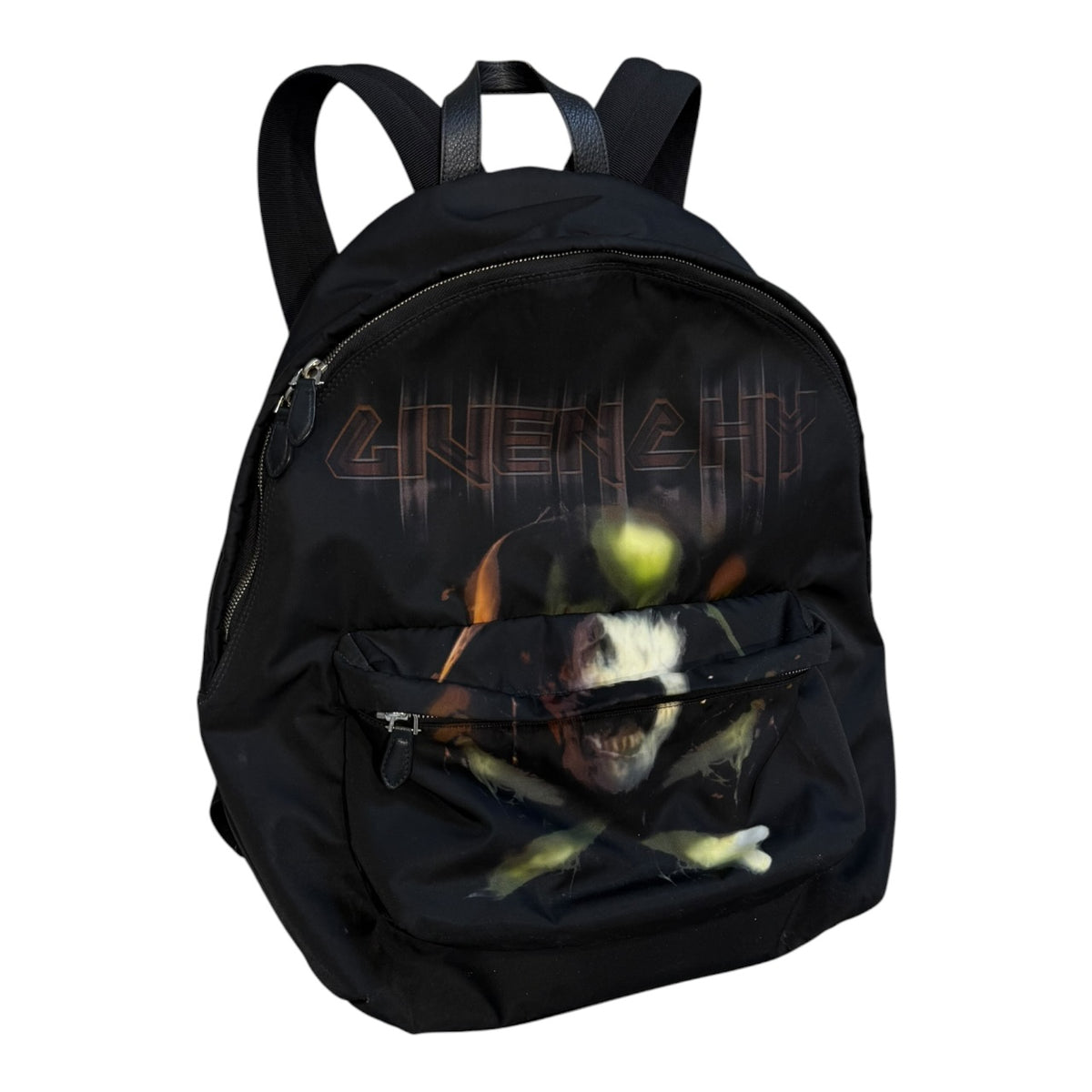 Givenchy Army Skull & Crossbones Nylon and Leather Backpack
