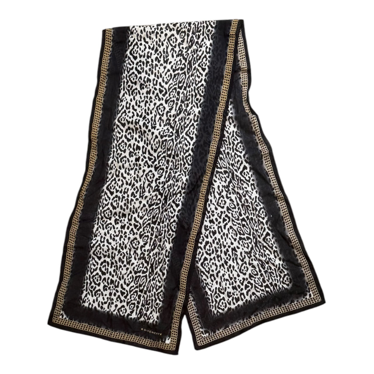 Vintage Givenchy Leopard Print Scarf